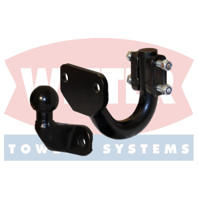 towbar for Ford Fiesta Hatchback 2017 onwards Fixed Flange Neck (Swan Req for 'Active' model) (Incl. Van) with 13 pin socket